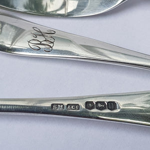 Sterling Silver Set Of x6 Pastry Forks In Original Fitted Box Vintage Sheffield Circa 1962