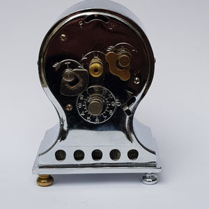Superb Silver Plated Key Wound And Set Balloon Style Mantle Alarm Clock Antique Edwardian Circa 1905