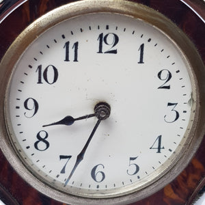 Superb Silver Plated Key Wound And Set Balloon Style Mantle Alarm Clock Antique Edwardian Circa 1905