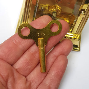 Ormolu Cased Four Panel Glazed French Key Wound Carriage Clock Dublin Retailed Antique Circa 1900