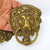 Good Pair Of Brass Lions Head Door Knockers Antique Edwardian Circa 1910