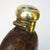 Quality Crocodile Skin Clad Blown Glass Hip Flask With Silver Plated Fittings Mappin & Webb Antique c1900
