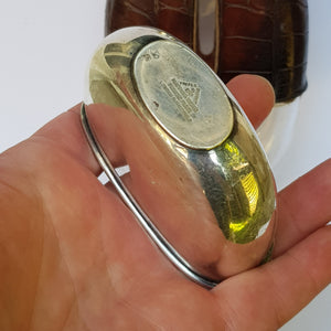 Quality Crocodile Skin Clad Blown Glass Hip Flask With Silver Plated Fittings Mappin & Webb Antique c1900