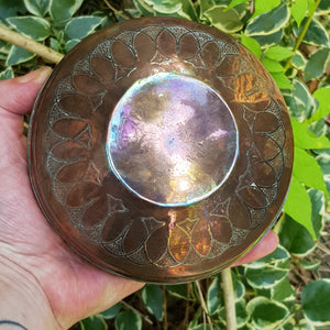Egyptian Grand Tour Souvenir Silver Decorated Solid Copper Box Antique Circa 1920's