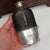 Blown Glass Leather Clad Hip Flask With Silver Plated Fittings Antique Victorian Circa 1890