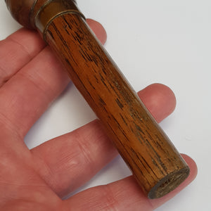 Rare And Unusual Hand Carved Wooden Walking Stick Handle Eagle And Mans Head Antique Circa 1880's