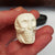 Meerschaum Novelty Smoking Pipe As Death Head Skull With Amber Stem In Case Antique Edwardian Circa 1910