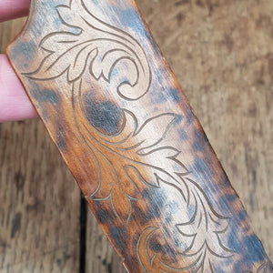 Superb Carved Owl Figure On Branch Elmwood Letter Opener Antique Circa 1900