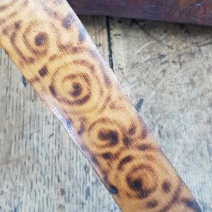 Superb Carved Owl Figure On Branch Elmwood Letter Opener Antique Circa 1900