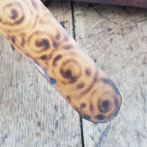 Superb Carved Owl Figure On Branch Elmwood Letter Opener Antique Circa 1900