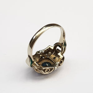 Superb Platinum Sapphire And Diamond Ring French Art Deco Vintage Size UK K Circa 1930