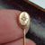 9k Gold Diamond Set Stick Stock Pin In Period Jewellers Box Antique circa 1880's