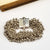 Mexico Sterling Silver Hand Made Chunky Beaded Bracelet Vintage Circa 1980's
