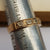 9k Gold 5 Diamond Set Ring Size UK L Vintage London circa 1989