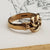 9k Gold Celtic Knot Setting Band Ring Size UK P Vintage Sheffield circa 1980's