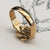 9k Gold Celtic Knot Setting Band Ring Size UK P Vintage Sheffield circa 1980's