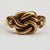 9k Gold Celtic Knot Setting Band Ring Size UK P Vintage Sheffield circa 1980's