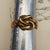 9k Gold Celtic Knot Setting Band Ring Size UK P Vintage Sheffield circa 1980's