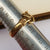 9k Gold Celtic Knot Setting Band Ring Size UK P Vintage Sheffield circa 1980's