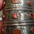 Pair of Turkoman Carnelian Set Solid Silver Cuff Bracers Antique 19th Century