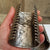 Pair of Turkoman Carnelian Set Solid Silver Cuff Bracers Antique 19th Century