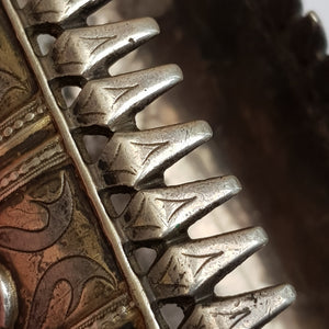 Pair of Turkoman Carnelian Set Solid Silver Cuff Bracers Antique 19th Century