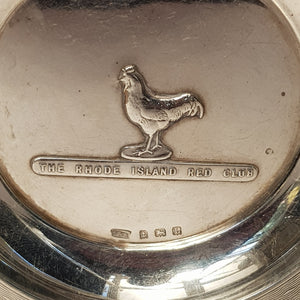Sterling Silver Ashtray Rhode Island Red Club Chicken Breeders Vintage Birmingham circa 1935