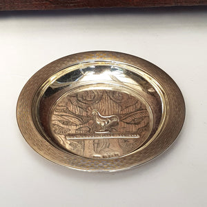 Sterling Silver Ashtray Rhode Island Red Club Chicken Breeders Vintage Birmingham circa 1935