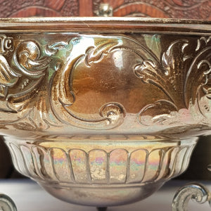 Sterling Silver Ornate 3 Caryatid Handled and Legged Repousse Bowl Antique Victorian London Circa 1898