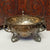 Sterling Silver Ornate 3 Caryatid Handled and Legged Repousse Bowl Antique Victorian London Circa 1898