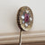 9k Gold Pink Topaz Old Cut Diamond Set Stick Pin In Period Box Antique Circa 1880's