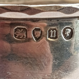 Rare Sterling Silver Pair Of Napkin Rings Engraved 'Guest' Antique London Circa 1868