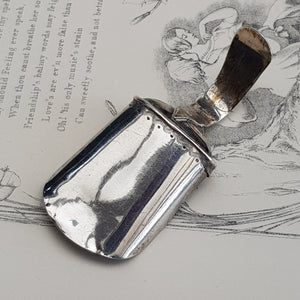 Sterling Silver Coal Shovel Style Tea Caddy Spoon Antique Georgian Birmingham Circa 1805