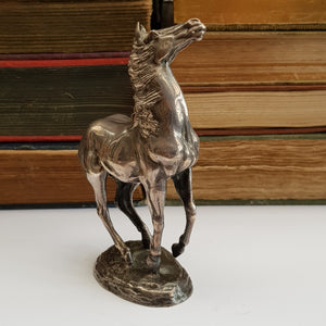 Sterling Silver Sculpture British Horse Society Vintage J Pinches London c1975