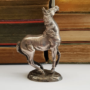 Sterling Silver Sculpture British Horse Society Vintage J Pinches London c1975