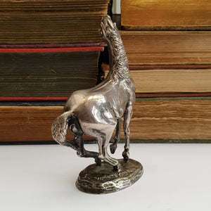 Sterling Silver Sculpture British Horse Society Vintage J Pinches London c1975
