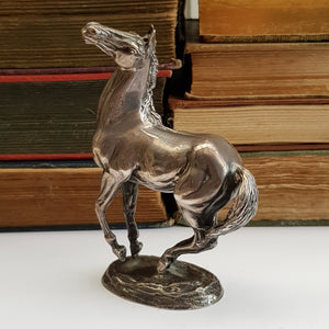 Sterling Silver Sculpture British Horse Society Vintage J Pinches London c1975