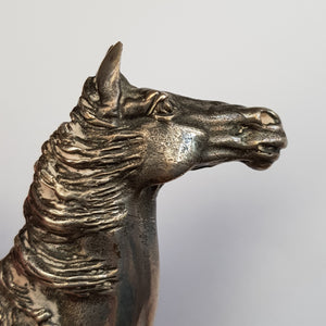 Sterling Silver Sculpture British Horse Society Vintage J Pinches London c1975