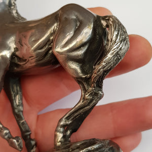 Sterling Silver Sculpture British Horse Society Vintage J Pinches London c1975