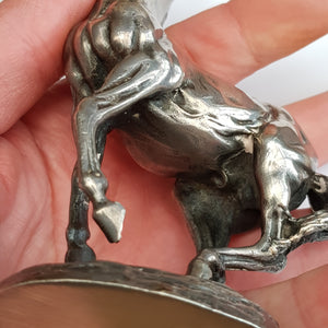 Sterling Silver Sculpture British Horse Society Vintage J Pinches London c1975