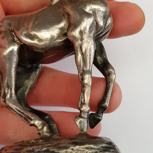 Sterling Silver Sculpture British Horse Society Vintage J Pinches London c1975