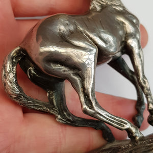 Sterling Silver Sculpture British Horse Society Vintage J Pinches London c1975