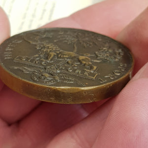 Rare Bronze Struck RAF Medal Singapore Inter Service Sport Legend Engraved Circa 1953
