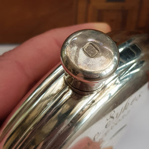 Rare Celebrity Owned Sterling Silver Hip Flask Eric Sykes Stan The Man Birmingham circa 2000