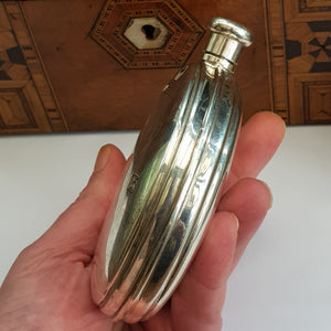 Rare Celebrity Owned Sterling Silver Hip Flask Eric Sykes Stan The Man Birmingham circa 2000