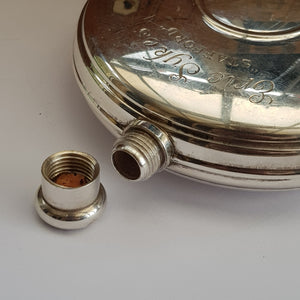 Rare Celebrity Owned Sterling Silver Hip Flask Eric Sykes Stan The Man Birmingham circa 2000