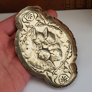 Sterling Silver Repousse Trinket Dish Reynolds Cherubs Antique Edwardian London Circa 1903