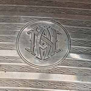 Sterling Silver Hinge Lidded And Fitted Trinket Box Antique Chester Circa 1924