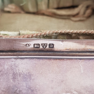 Sterling Silver Hinge Lidded And Fitted Trinket Box Antique Chester Circa 1924