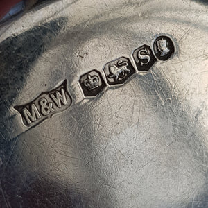 Sterling Silver Mappin & Webb Engine Turned Ashtray Vintage Sheffield circa 1935